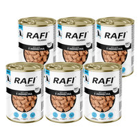 Mokra karma dla psa Rafi Classic z jagnięciną zestaw 6 x 1240 g