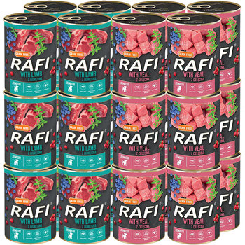 Mokra karma dla psa RAFI JUNIOR mix smaków 24 x 400 g - Rafi