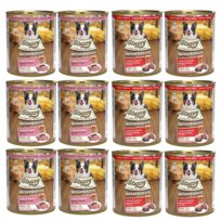 Mokra karma dla psa STUZZY Monoprotein mix smaków Puszka 12x800g