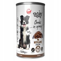 Mokra karma dla psa Tuf Tuf Puszka kawałki mięsne dziczyzna 1250g