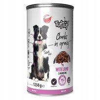 Mokra karma dla psa Tuf Tuf Puszka kawałki mięsne jagnięcina 1250g