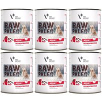 Mokra karma dla psów VetExpert Raw Paleo Wołowina Adult Can 6x800g