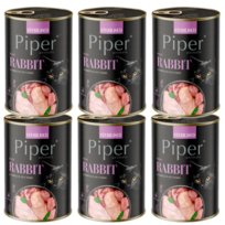 Mokra karma DOLINA NOTECI Piper KRÓLIK dla kotów sterylizowanych 6x400g