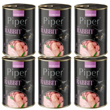 Mokra karma DOLINA NOTECI Piper KRÓLIK dla kotów sterylizowanych 6x400g - Dolina Noteci