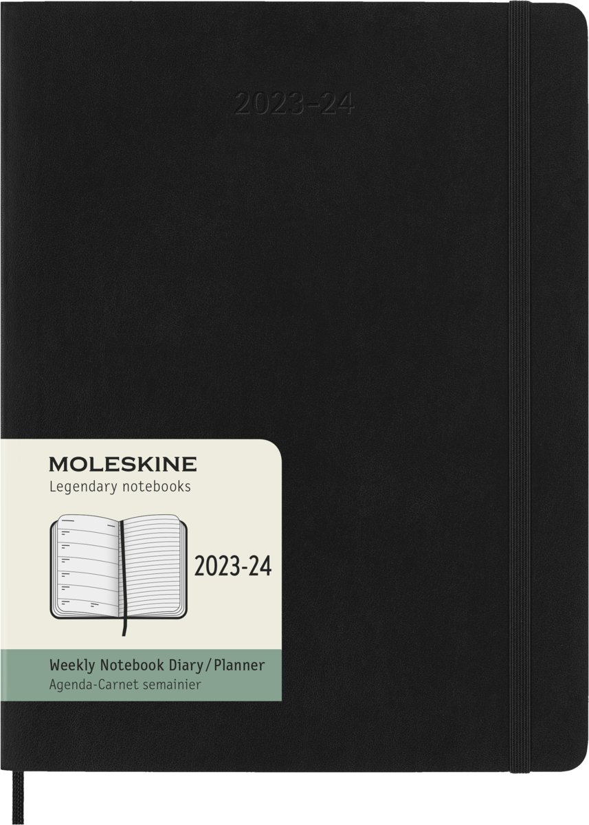 MOLESKINE kalendarz 20232024 EXTRA LARGE CZARNY WEEKLY SOFT