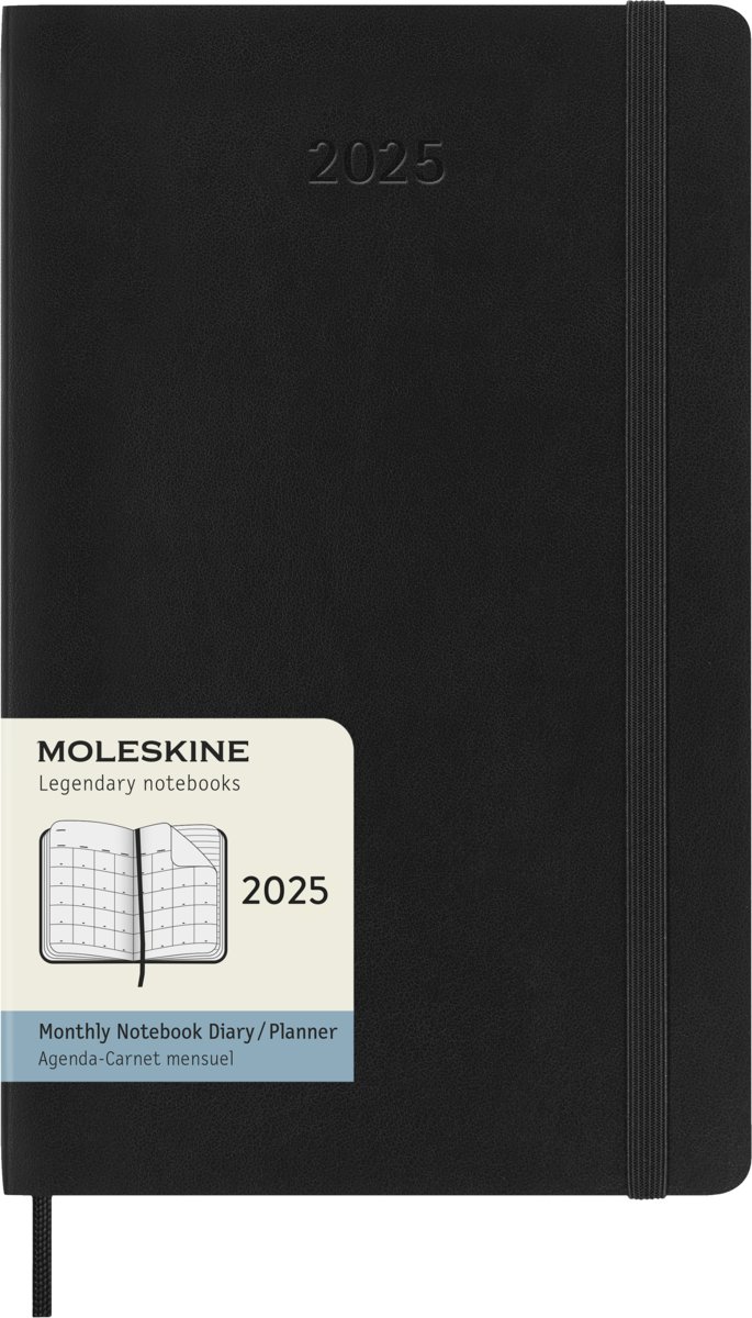 MOLESKINE kalendarz 2025 CZARNY LARGE SOFT MONTHLY (13x21) Moleskine Sklep