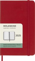 Moleskine Kalendarz 2025 Czerwony Pocket Weekly Hard Tygodniowy (9X14)