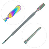 MollyLac, Dłutko Kopytko Dwustronne Do Odsuwania Skórek I Szpikulec Do Czyszczenia Paznokci, Rainbow, Nr 5