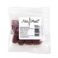 MollyLac, Kapturki do pedicure 10 mm gradacja 160 10 szt AlleMed Brązowy Brown