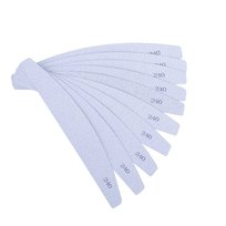 MollyLac, Nakładki Ścierne Zamienne Do Pilnika Metalowego Półksiężyc (Kolor Zebra) Gradacja 240 10 Szt