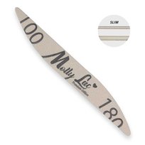 MollyLac, Pilnik do Paznokci, bezpieczny Pakiet, łódka fala elipsa, 100/180 slim