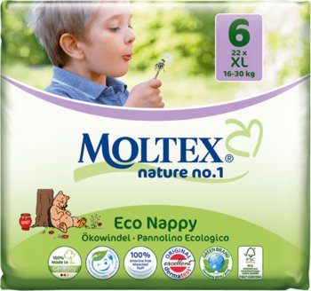 Moltex, Nature no., Pieluszki jednorazowe, rozmiar 6, 22 szt. - Moltex