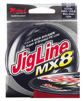 Momoi JigLine MX8 0.10mm 6kg 150m czerwona - plecionka spinningowa - Momoi