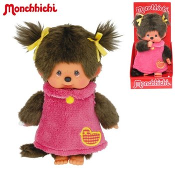 Monchhichi - Pluszowa małpka 20cm, dziewczynka w puchatej sukience - Monchhichi