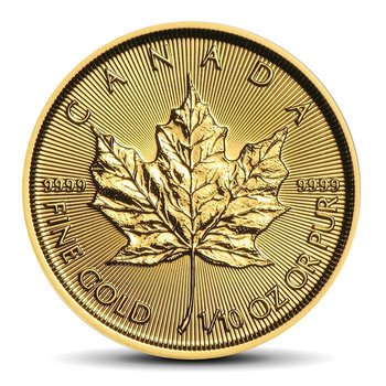Moneta Kanadyjski Liść Klonowy 1/10 uncji złota - wysyłka 24 h! - Mennica Skarbowa