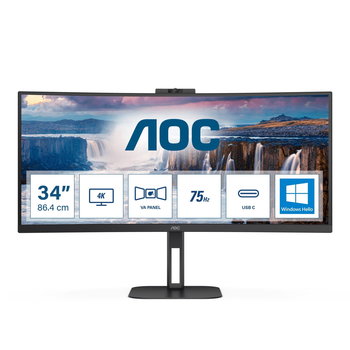 Monitor Aoc 34" Cu34v5cw/bk Hdmi Dp Usb-c Głośniki - AOC