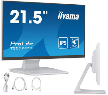 Monitor dotykowy iiyama ProLite T2252MSC-W2 22'' FULL HD LED IPS /HDMI, DP/ Głośniki, Biały - IIYAMA