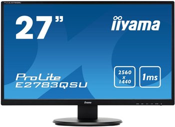Monitor IIYAMA E2783QSU-B1, 27”, TN, 1 ms, 16:9, 2560x1440 - IIYAMA