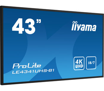Monitor iiyama ProLite LE4341UHS-B1 43" IPS LED, 4K, 18/7 Digital Signage, 1xVGA, 3xHDMI - IIYAMA