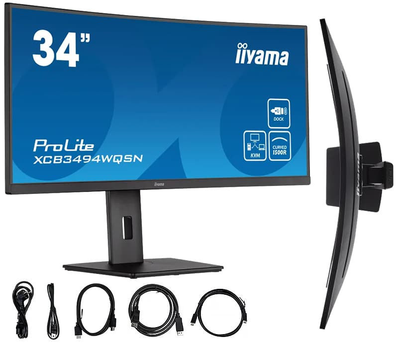 Monitor Iiyama Prolite Xcb Wqsn B Curved Uwqhd Va Led Ms