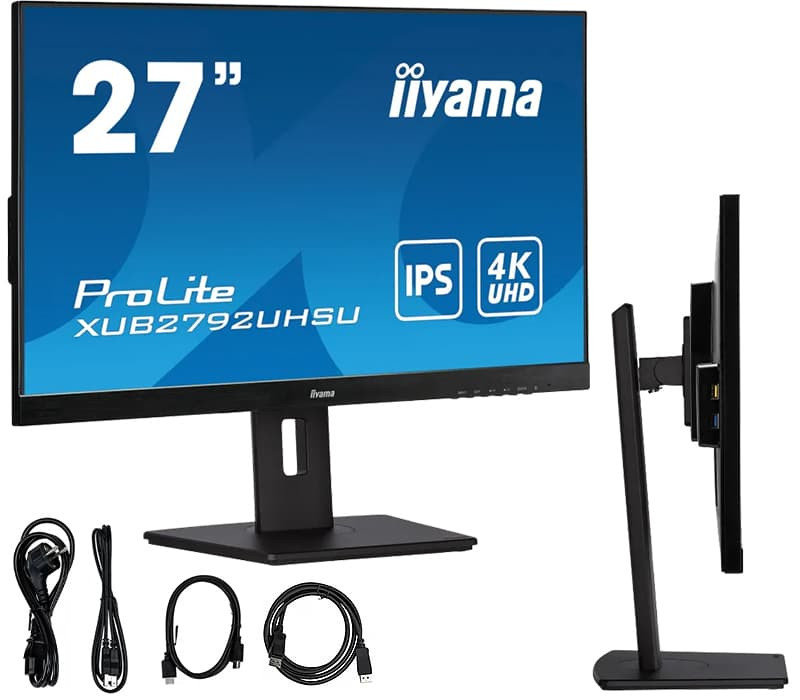 Monitor Iiyama Prolite Xub Uhsu B Ips Led K Dvi Hdmi Dp Flickerfree