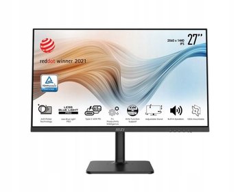 Monitor LED MSI 27'' Modern MD272P FHD IPS Czarny - MSI