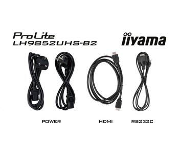 Monitor Lfd Iiyama Prolite Lh9852Uhs-B2 98" Ips Led 4K 24/7 Vga/Hdmi/Displayport/Dvi/Android Nsigns Ops - IIYAMA