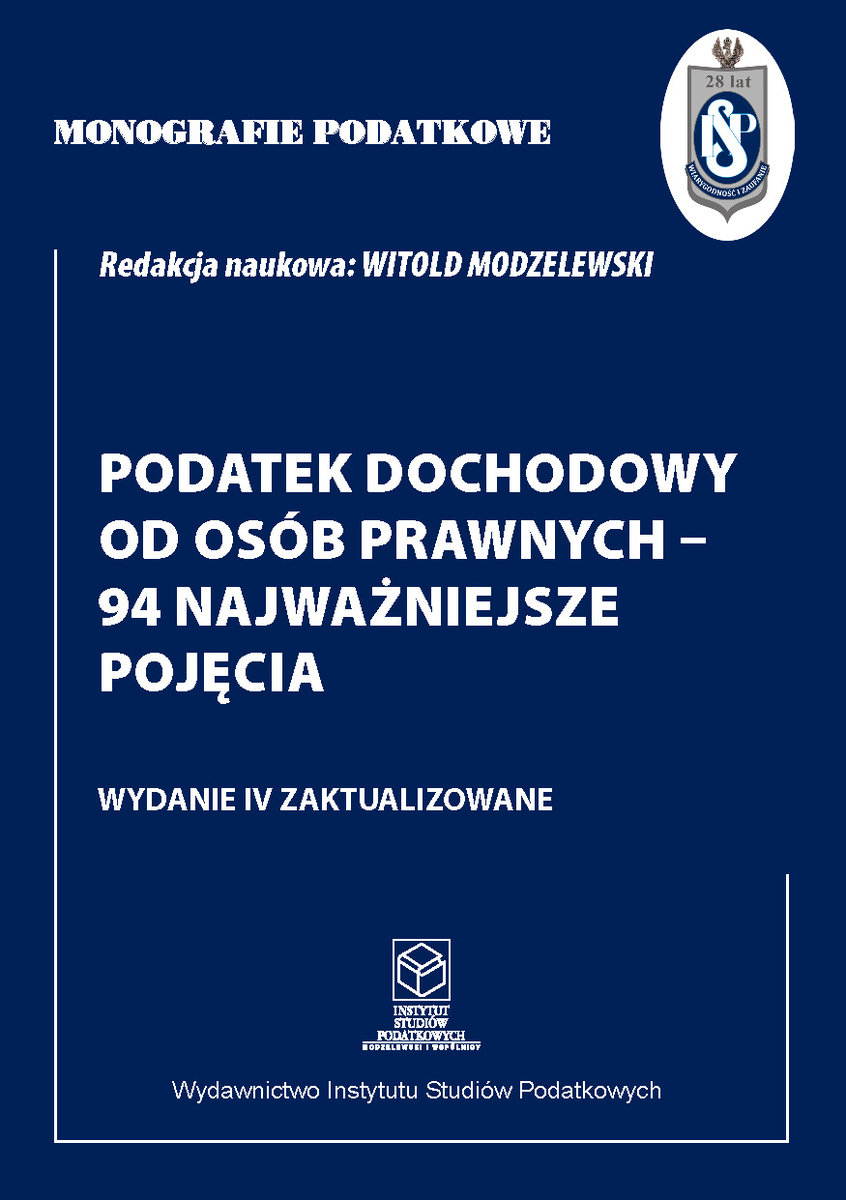 Monografie Podatkowe Podatek Dochodowy Od Os B Prawnych