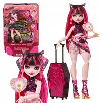 Monster High Straszysekrety Draculaura, Lalka i akcesoria Seria 7, Upiorystyczne wakacje, Zabawka dla dzieci 4+ JDR50