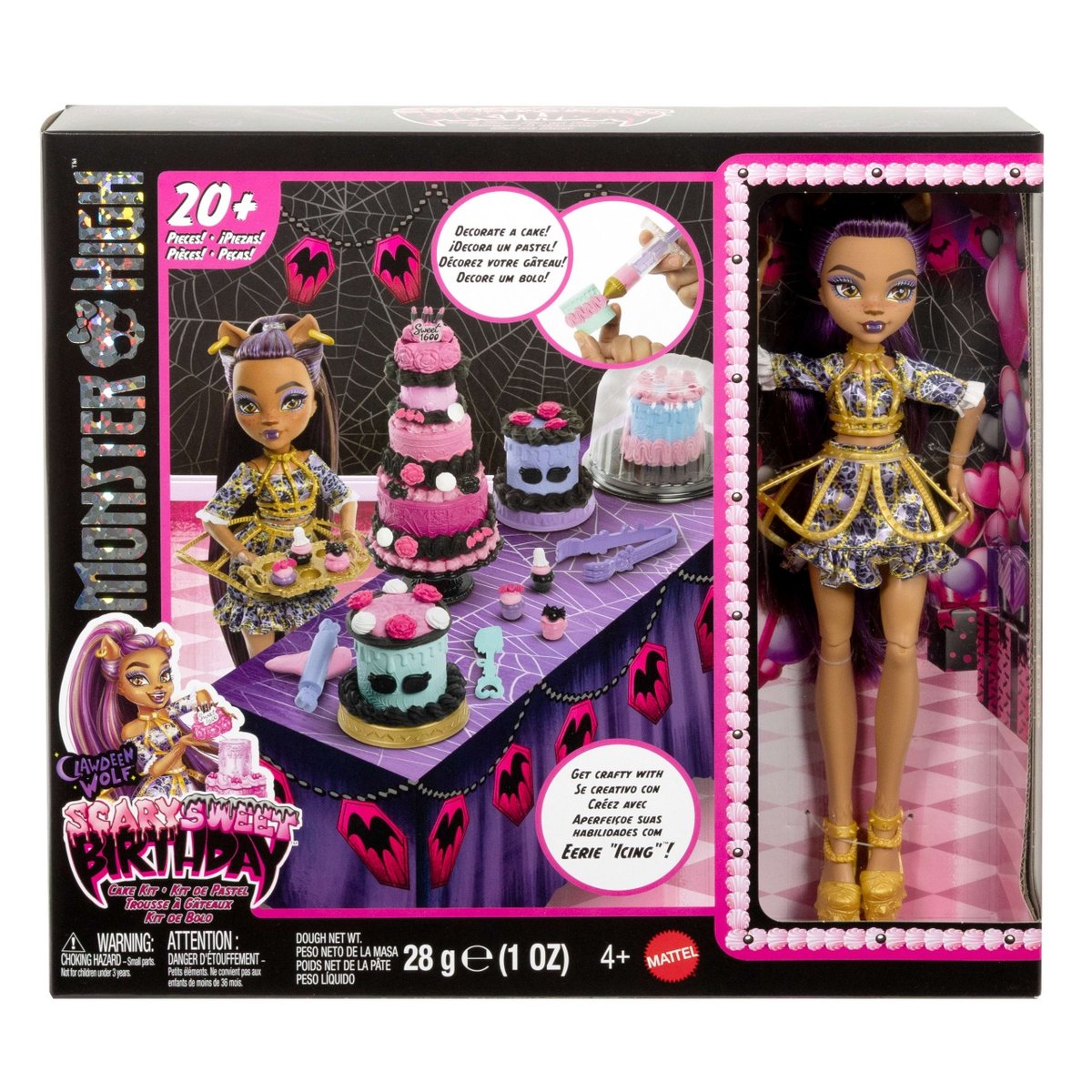 Mattel Monster High Straszysłodkie urodziny Tort DIY, Lalka i akcesoria, Zabawka dla dzieci 4+ JBG78