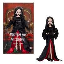 Monster High x Wednesday Morticia Addams, Lalka kolekcjonerska, dla dzieci 6+, fanów i kolekcjonerów JLK99