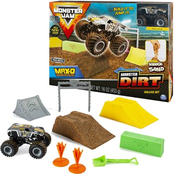Monster Jam, auto z piaskiem kinetycznym Max-D, zestaw - Monster Jam