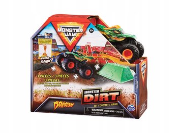 Monster Jam Dirt Truck Samochód Terenowy Dragon + Piasek Kinetyczny - Spin Master