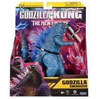 MonsterVerse Godzilla x Kong: Nowe Imperium, Energized Godzilla, 15 cm, ikoniczna figurka z filmu kolekcjonerskiego, łącznie z dronem bojowym 6,4 cm, odpowiednia dla dzieci od 4 lat