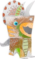 Monumi CUBE HEAD dino - Triceraptos - Złóż I Pokoloruj Monumi