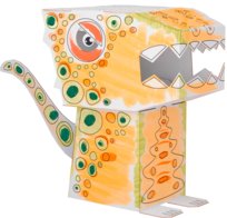 Monumi CUBE HEAD dino - Welociraptor - Złóż I Pokoloruj