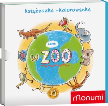 Monumi KSIĄŻECZKA HARMONIJKA - Dzień w ZOO - Edukacyjna Kolorowanka Ucz Się Bawiąc - Monumi