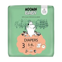 MOOMIN BABY PIELUSZKI EKO DIAPERS 3 48 SZT. 5-8KG (WCZEŚNIEJ MUUMI)