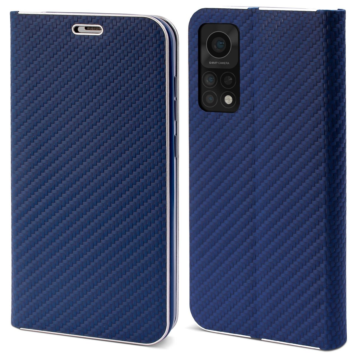 Moozy Etui z portfelem do Xiaomi Mi 10T 5G i Mi 10T Pro 5G, Dark Blue ...