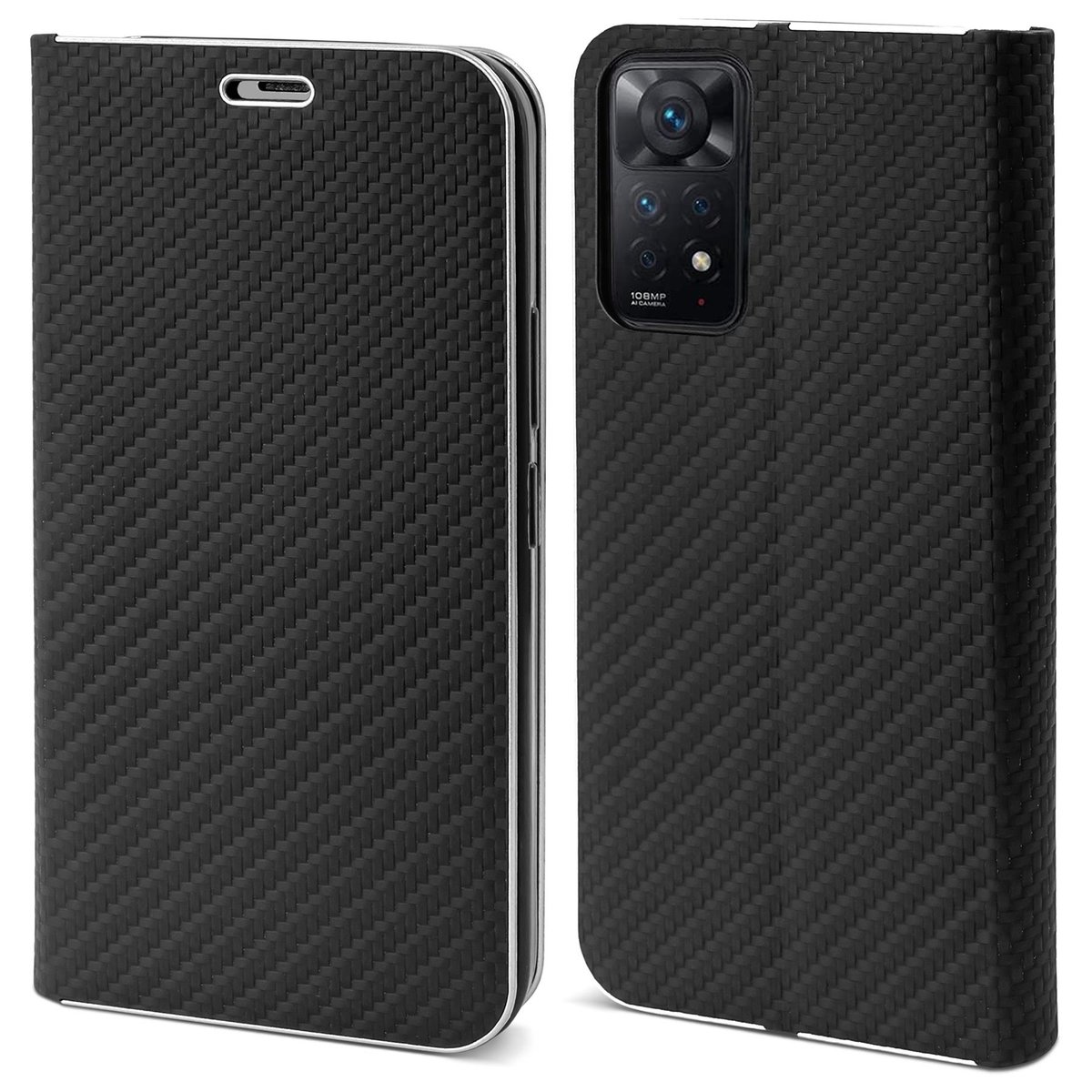 Moozy Etui z portfelem do Xiaomi Redmi Note 11 Pro 5G i 4G, Black ...