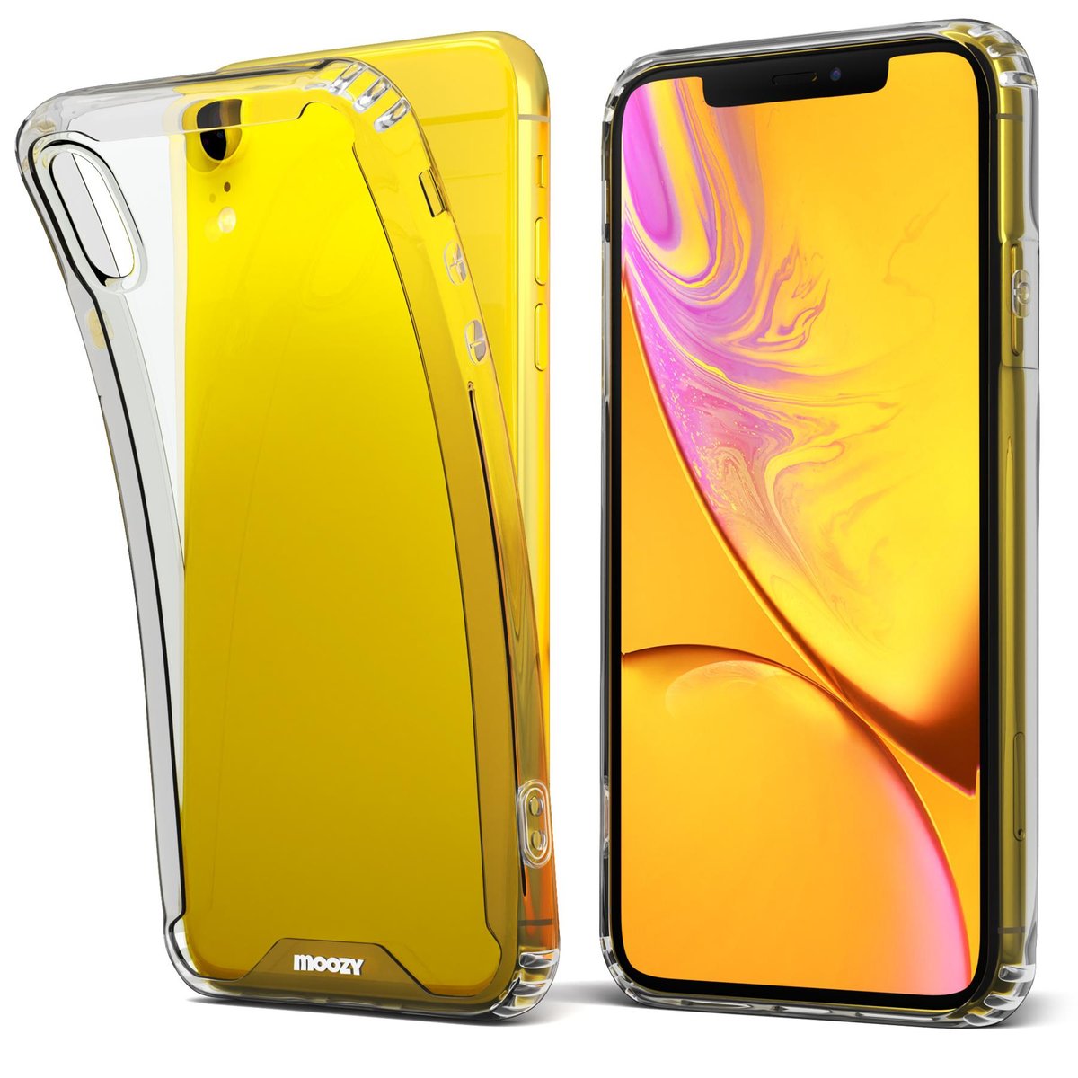 Moozy Xframe Custodia Antiurto Per IPhone 13 Pro - Custodia Trasparente Con Bordo Nero Guscio Ibrido Trasparente A Due Colori Con Bordo In Tpu Ammortizzante 288773