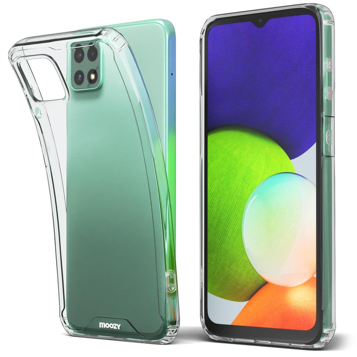 Custodia Moozy Xframe Per IPhone 13 Trasparente - Antiurto Ibrida Con Bordo Nero | Protezione Paraurti E Ricarica Wireless - 2