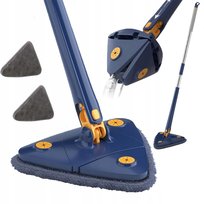 MOP OBROTOWY 360 SPIN TRÓJKĄTNY PŁASKI Z WYCISKACZEM TELESKOPOWY 3 NAKŁADKI