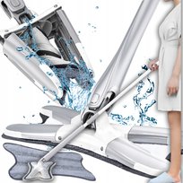 MOP OBROTOWY PŁASKI Z WYCISKACZEM DO MYCIA PODŁÓG WKŁAD MIKROFIBRA ROTACJA