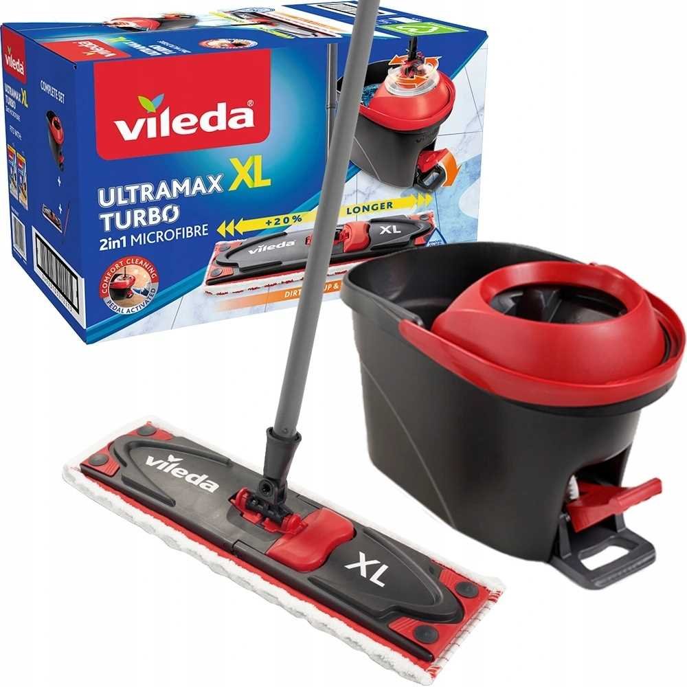Testine Mocio In Microfibra Compatibili Vileda Turbo Mop 2 In 1 – Confezione 4 Pezzi, Bianche