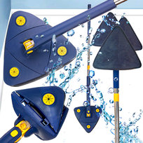 Mop Trójkątny Z Wyciskaczem Płaski Obrotowy 360 Do Mycia Podłóg Chłonny