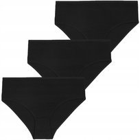 MORAJ Figi Majtki Damskie Bawełna 3-sztuki Czarne - XL