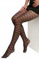 MORAJ Rajstopy Czarne Wzorek 20 DEN R.2