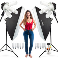 MoreLight™ Zestaw 2 lamp softbox 80x120 10x85W LED