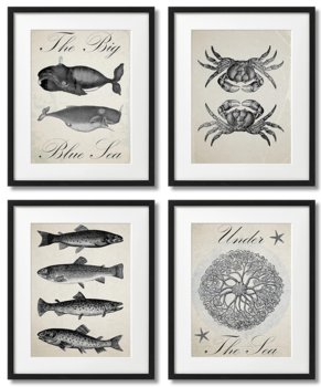 Morskie Stworzenia, Plakaty Vintage - DEKORAMA